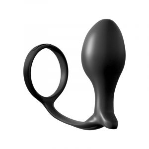 Anal Fantasy Collection Ass-Gasm Cockring Advanced Plug - Color Negro