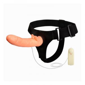 Baile Arnés con Dildo y Control Remoto 18 cm