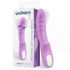 Brightpurple Vibrador y Rotador Doble Motor 360º USB Silicona