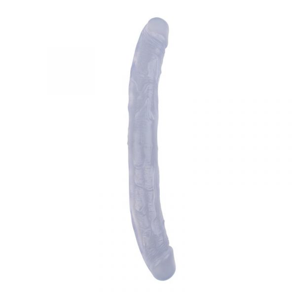 Dildo Doble Hi-Rubber 12.8 Transparente