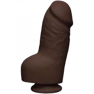 Dildo Dual Density Fat D con Testículos 8 Ultraskyn Chocolate