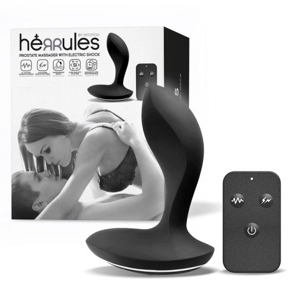 Herrules Masajeador Prostático con Electro Shock y Vibración con Control Remoto