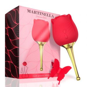 Martinella Estimulador de Clítoris y Vibrador de Punto Hot Red