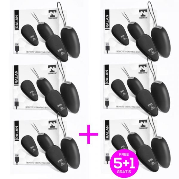 Pack 5+1 Ralan Huevo Vibrador Control Remoto USB Magnético