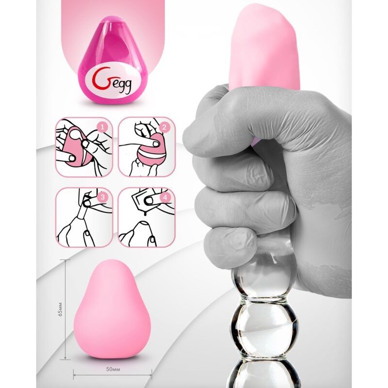 G-VIBE - HUEVO MASTURBADOR TEXTURADO REUTILIZABLE ROSA - Imagen 4
