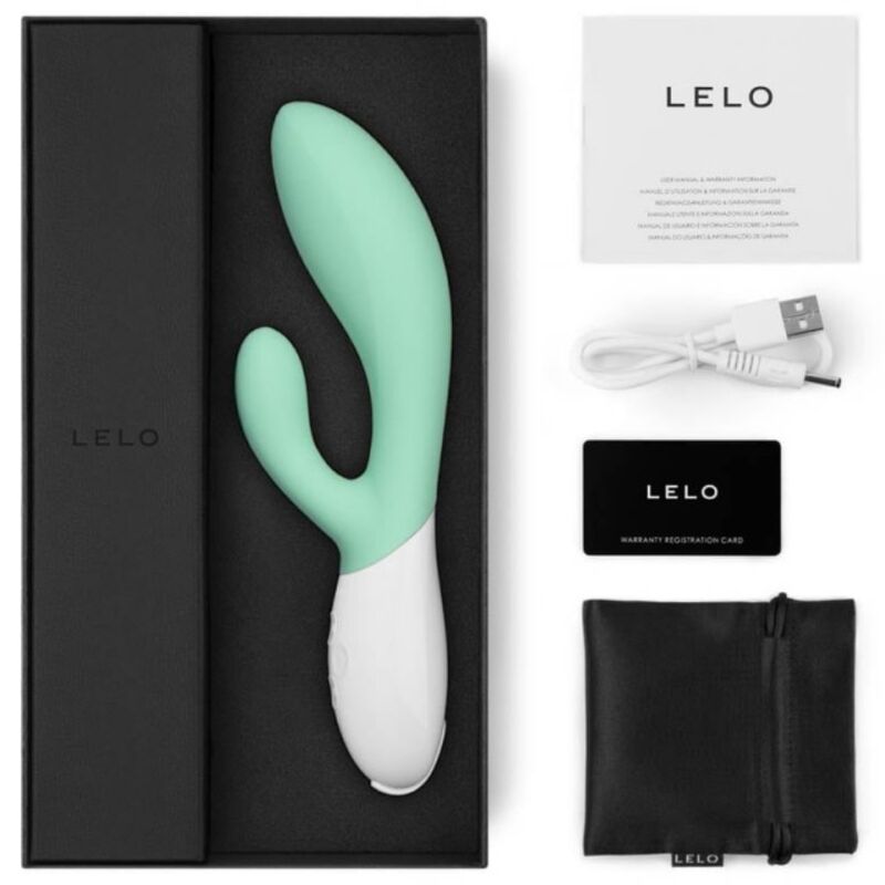 LELO - INA 3 VERDE VIBRADOR RABBIT LUJO VERDE AGUA - Imagen 4