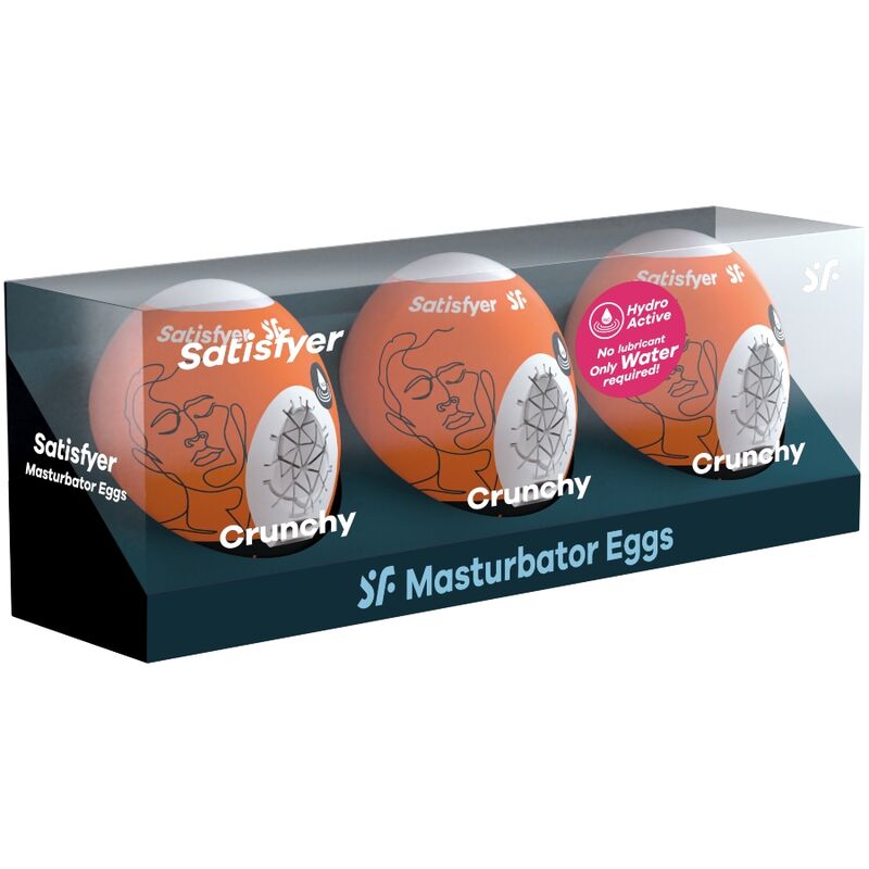 SATISFYER - 3 HUEVOS MASTURBADORES NAUGHTY, SAVAGE CRUNCHY - Imagen 2