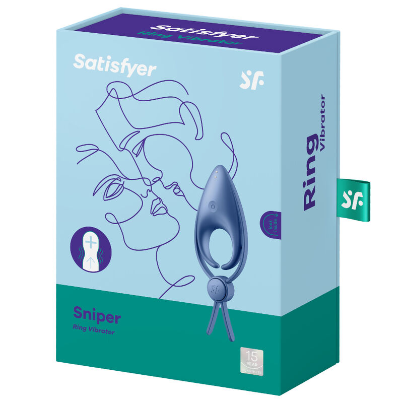 SATISFYER - SNIPER ANILLO VIBRADOR AZUL - Imagen 3