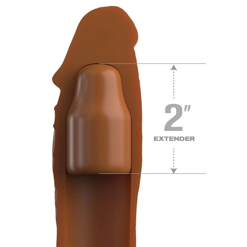 FANTASY X- TENSIONS - PIPEDREAMS SLEEVE 20,32 CM + 5,00 CM INCH PLUG CARAMEL - Imagen 2