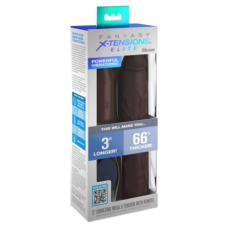 FANTASY X- TENSIONS - PIPEDREAMS SLEEVE 22,86 CM + 7,62 CM PLUG REMOTE BROWN - Imagen 2