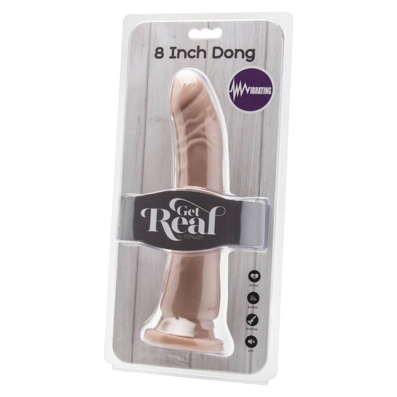 GET REAL - DONG 20,5 CM VIBRATING NATURAL - Imagen 2