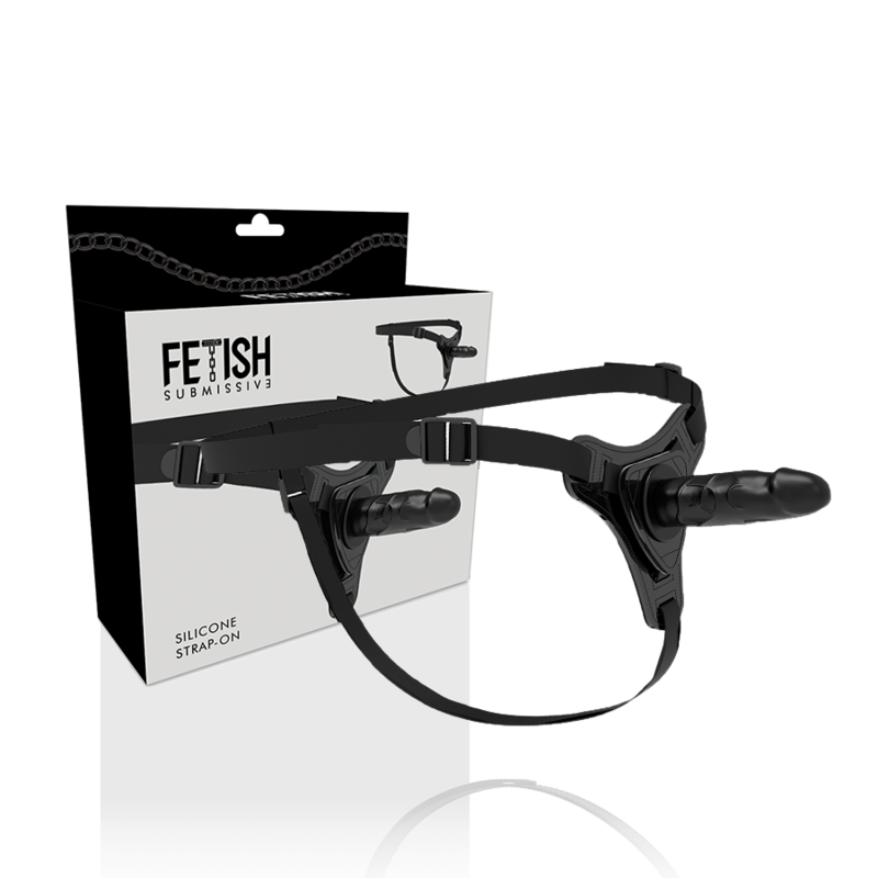 FETISH SUBMISSIVE HARNESS - SILICONA NEGRO REALISTIC 15 CM - Imagen 2