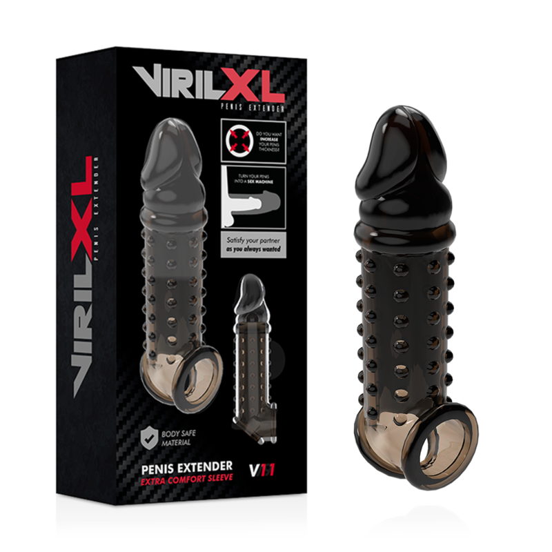 VIRILXL - EXTENSION Y FUNDA DE PENE V11 NEGRO - Imagen 2
