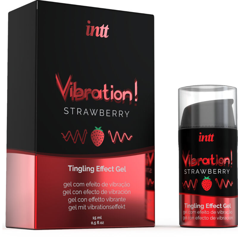 INTT - POTENTE ESTIMULANTE ÍNTIMO GEL VIBRADOR LIQUIDO FRESA 15 ML - Imagen 2