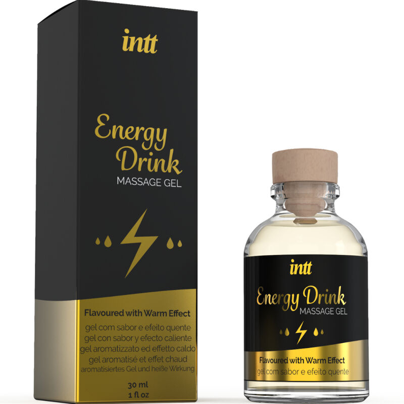 INTT MASSAGE ORAL SEX - GEL DE MASAJE CON SABOR A BEBIDA ENERGETÍCA Y EFECTO CALOR - Imagen 2