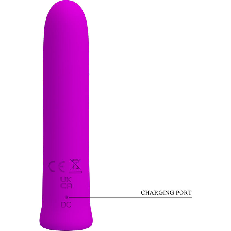 PRETTY LOVE - CURTIS MINI VIBRADOR SUPER POWER 12 VIBRACIONES SILICONA VIOLETA - Imagen 5