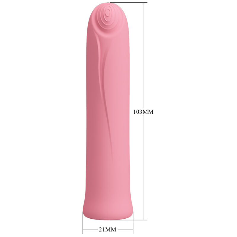 PRETTY LOVE - CURTIS MINI VIBRADOR SUPER POWER 12 VIBRACIONES SILICONA ROSA - Imagen 5