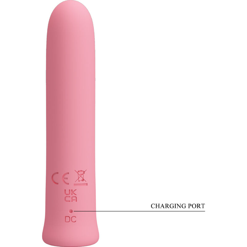 PRETTY LOVE - CURTIS MINI VIBRADOR SUPER POWER 12 VIBRACIONES SILICONA ROSA - Imagen 4