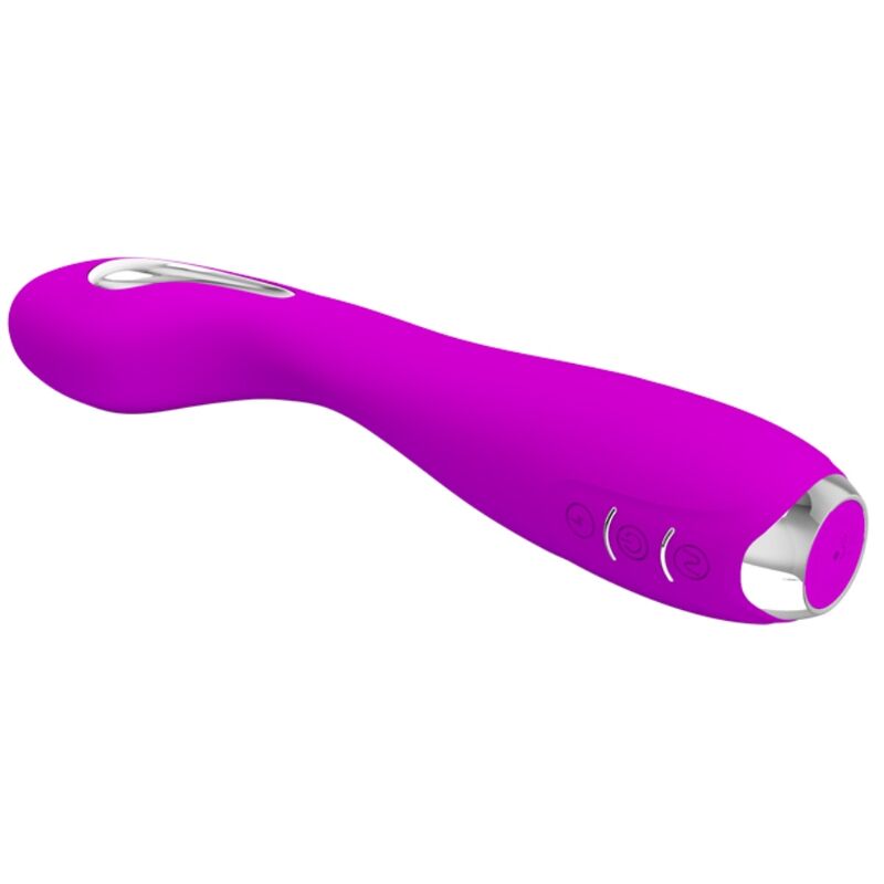 PRETTY LOVE - HECTOR VIBRADOR ELECTROSHOCK RECARGABLE IMPERMEABLE MORADO - Imagen 3