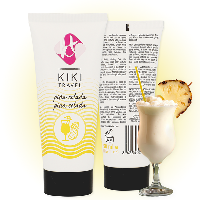 KIKÍ TRAVEL - LUBRICANTE SABOR A PIÑA COLADA 50 ML - Imagen 2