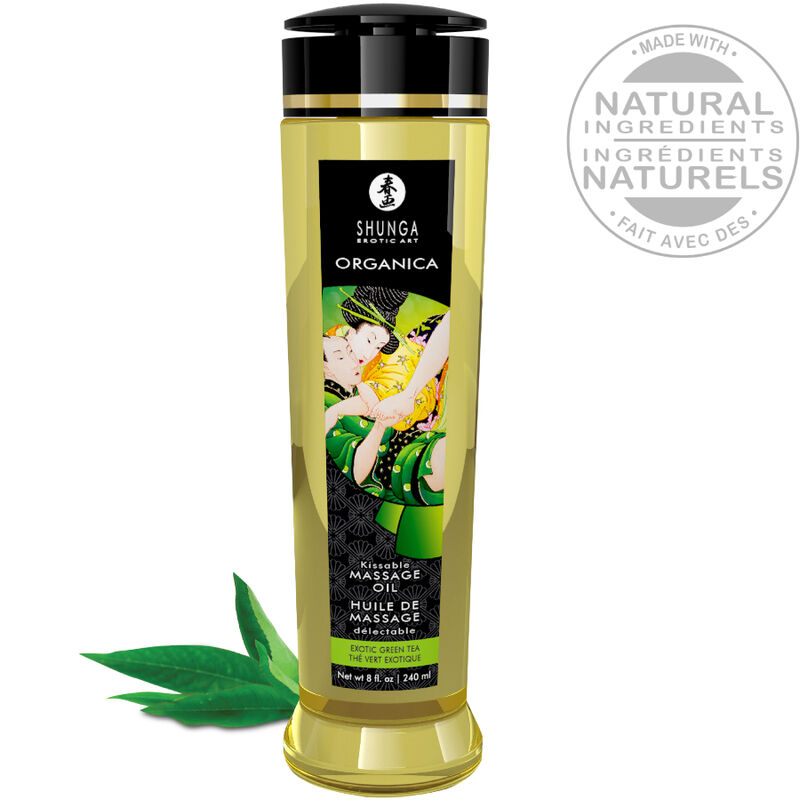 SHUNGA - ACEITE DE MASAJE ORGÁNICO TE VERDE 240 ML