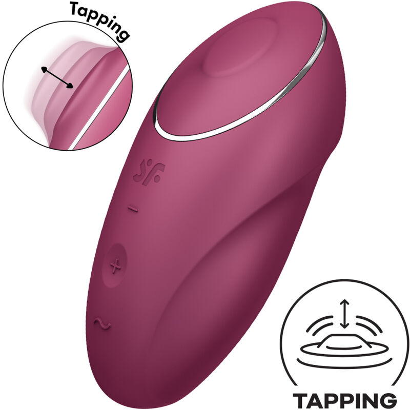 SATISFYER - TAP CLIMAX 1 VIBRADOR LAY-ON ROJO - Imagen 4