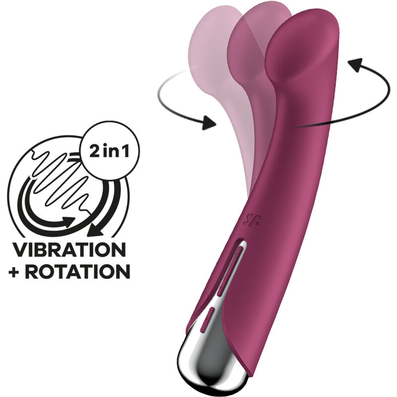 SATISFYER - SPINNING G-SPORT 1 VIBRADOR ROTADOR ROJO - Imagen 4