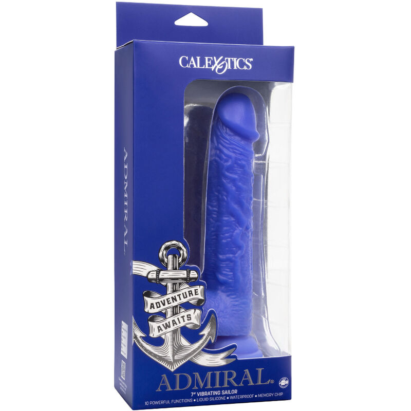 CALEXOTICS - ADMIRAL SAILOR DILDO REALÍSTICO VIBRADOR AZUL - Imagen 5