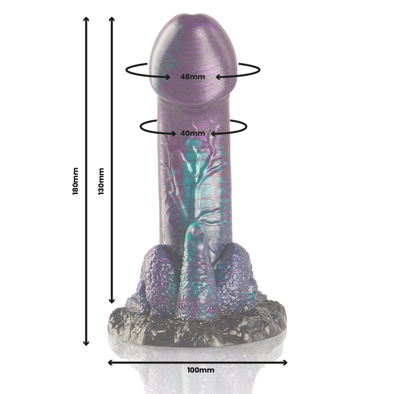 EPIC - BASILISK DILDO DOBLE PLACER ESCAMOSO TAMAÑO PEQUEÑO - Imagen 2