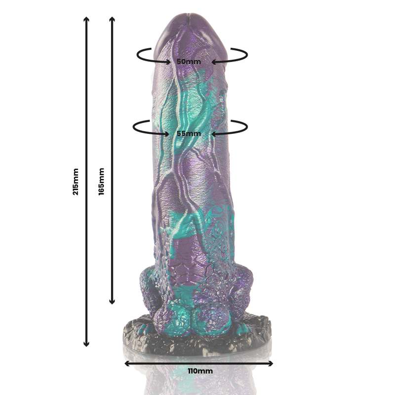 EPIC - BASILISK DILDO DOBLE PLACER ESCAMOSO TAMAÑO GRANDE - Imagen 2