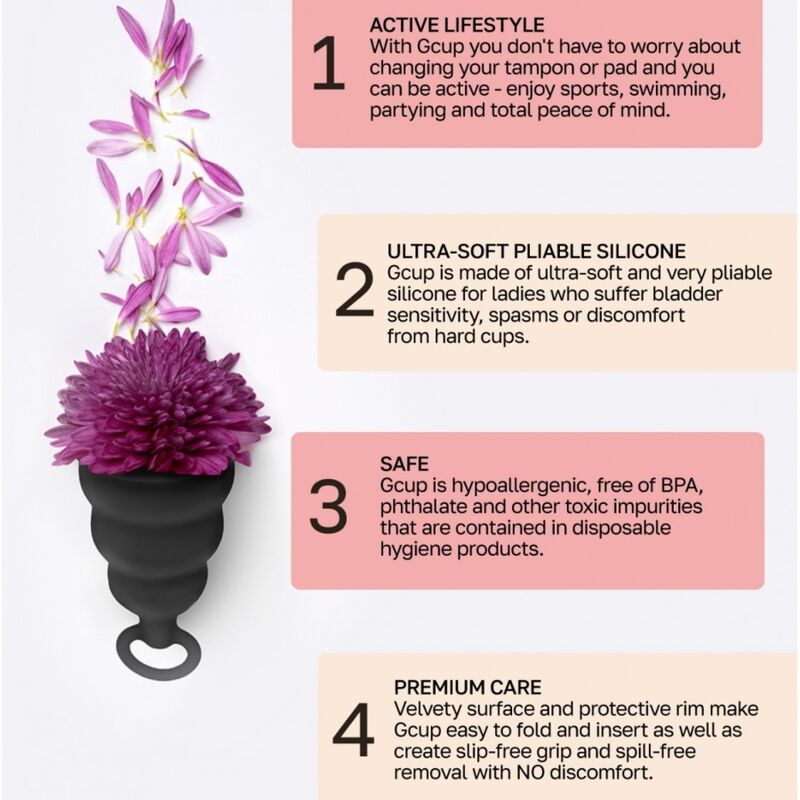 G-VIBE - GCUP COPA MENSTRUAL NEGRA - Imagen 5