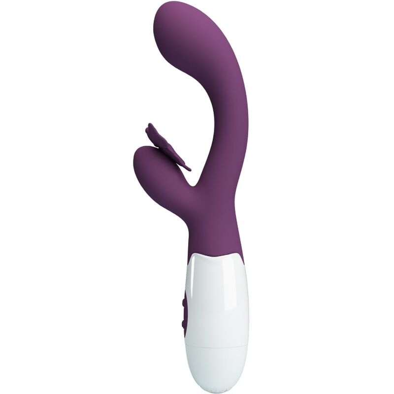 PRETTY LOVE - BUTTERFLY KISS VIBRADOR RABBIT ESTIMULADOR PUNTO G MORADO - Imagen 2