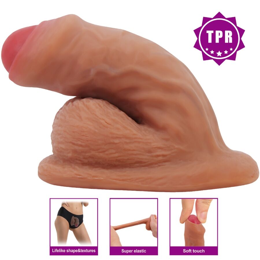 PRETTY LOVE - WARNELL DILDO ULTRA REALÍSTICO Y ELÁSTICO 9.5 CM MULATO - Imagen 5