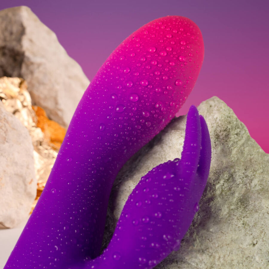 ROCKS- OFF - GLO- GIRL VIBRADOR RABBIT MORADO - Imagen 4