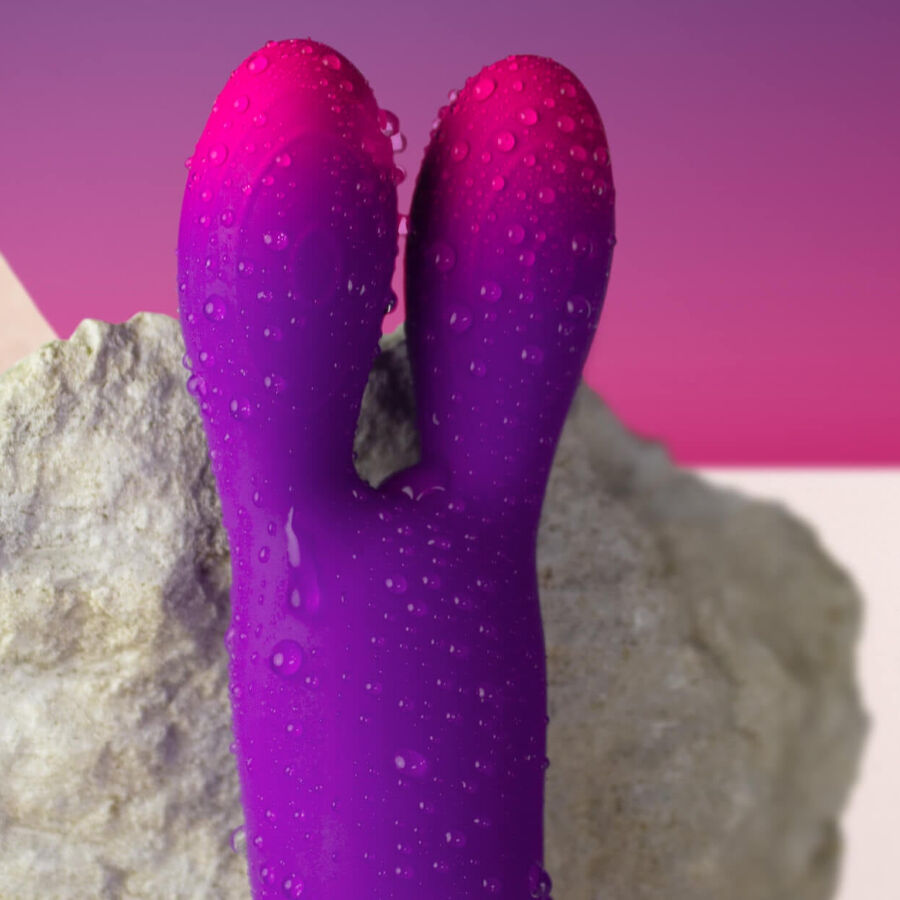 ROCKS- OFF - GLO-GIRL BUNNY VIBRADOR FLEXIBLE MORADO - Imagen 4