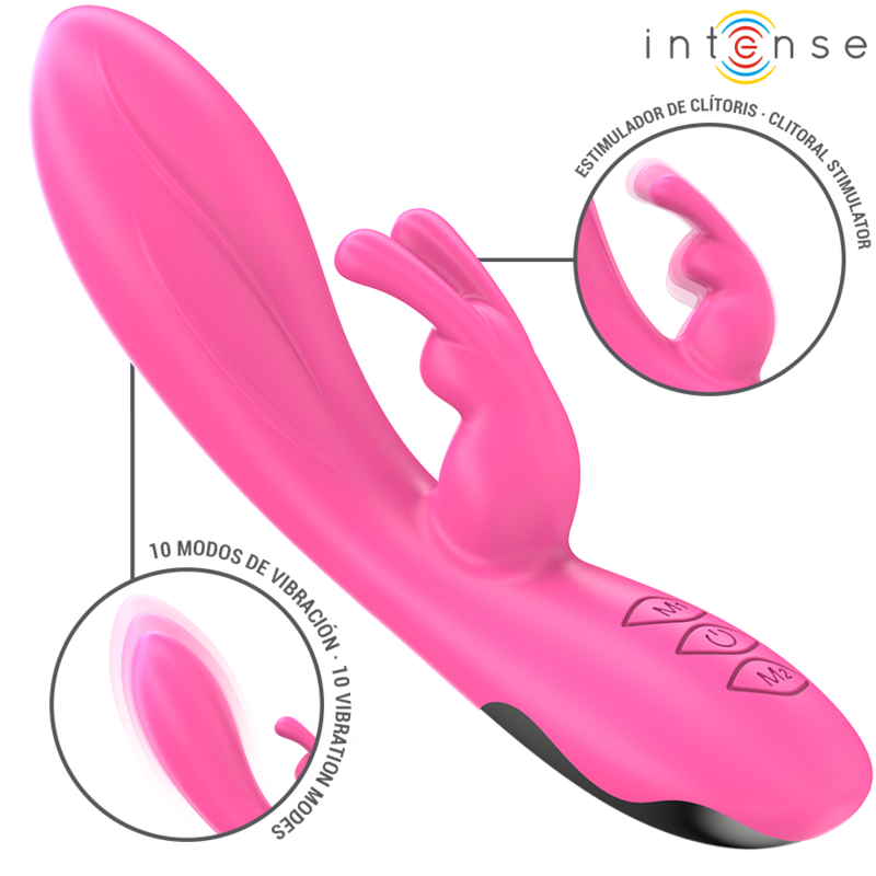 INTENSE - RANDALL VIBRADOR RABBIT 10 VIBRACIONES ROSA - Imagen 2