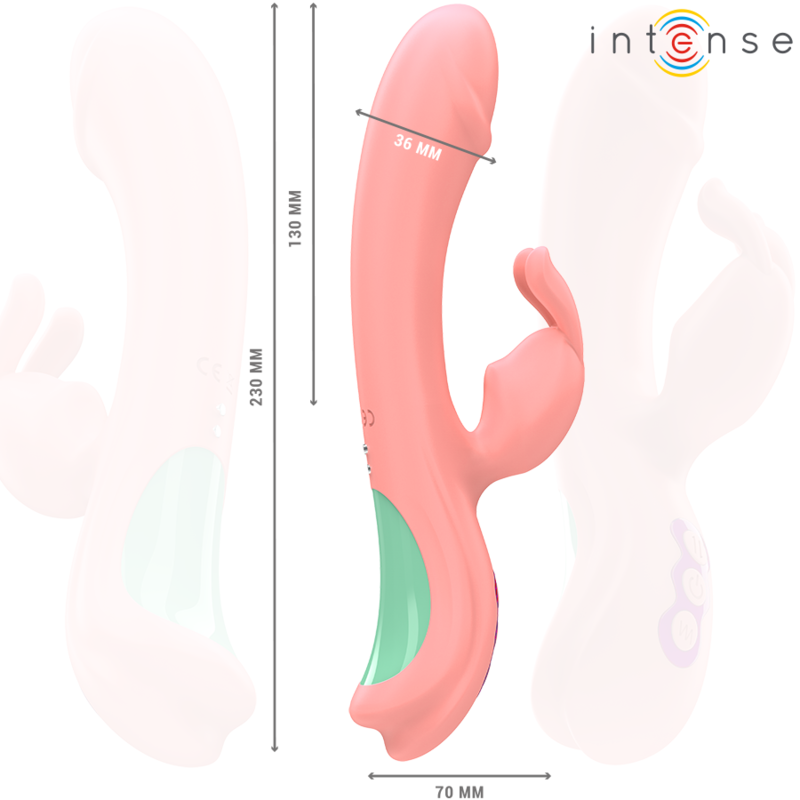 INTENSE - RACHEL VIBRADOR RABBIT 5 VIBRACIONES ROSA - Imagen 4