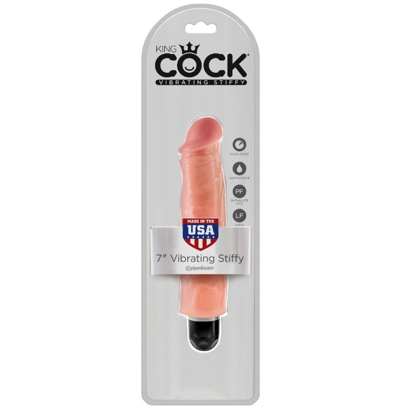 KING COCK - VIBRADOR REALÍSTICO STIFFY 17.8 CM NATURAL - Imagen 3