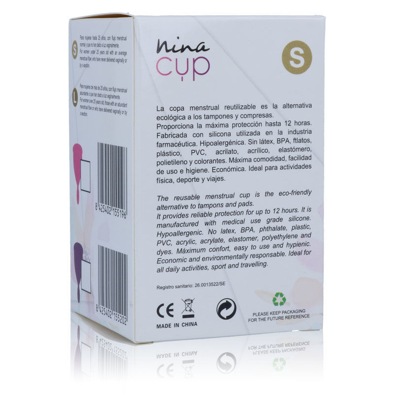 NINA KIKÍ - COPA MENSTRUAL ROSA - TALLA S - Imagen 3