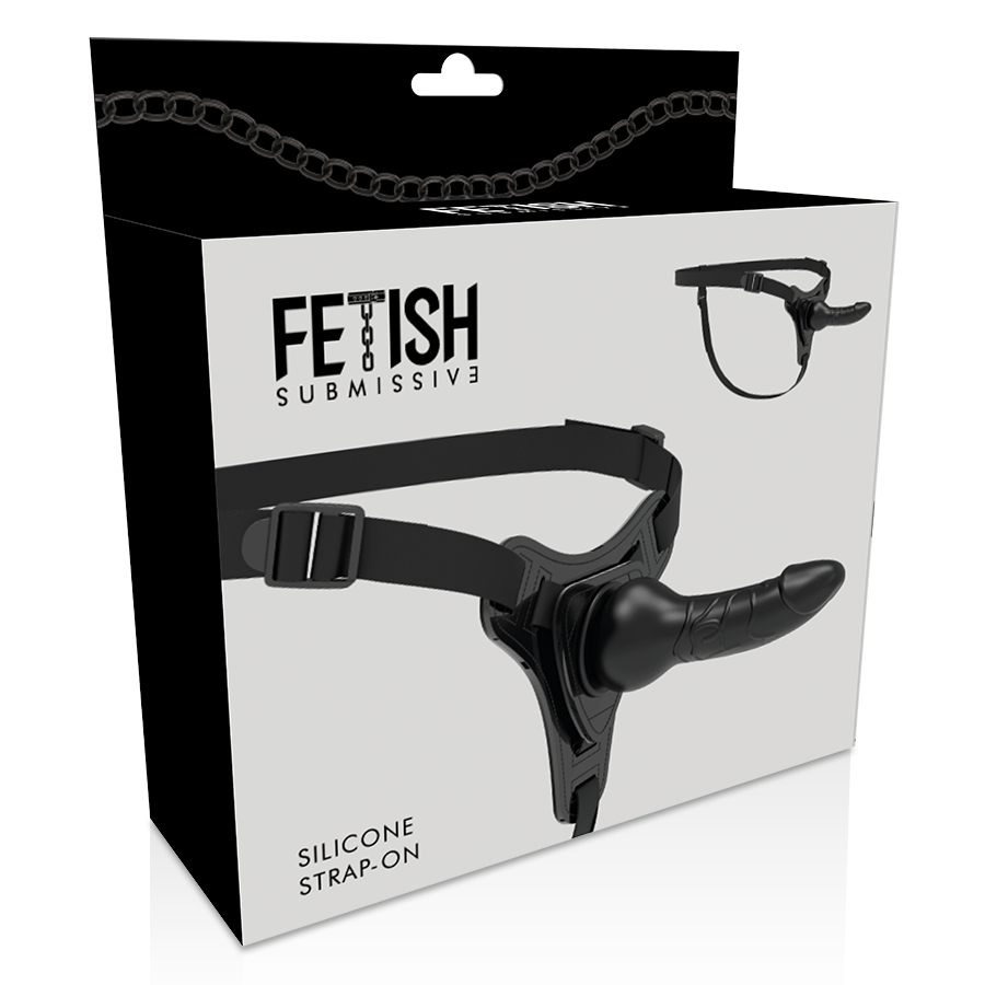 FETISH SUBMISSIVE HARNESS - SILICONA NEGRO REALISTIC 16 CM - Imagen 5