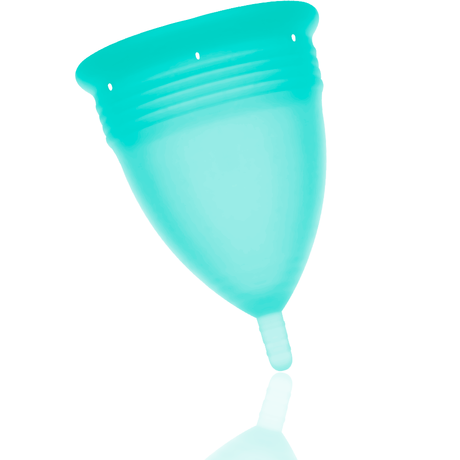 STERCUP - COPA MENSTRUAL FDA SILICONA AQUAMARINA - TALLA L - Imagen 2
