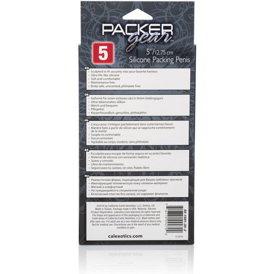 CALEXOTICS - PACKING PENIS PENE DE SILICONA 12.75CM NEGRO - Imagen 4