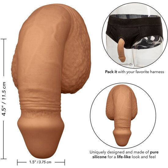 CALEXOTICS - PACKING PENIS PENE DE SILICONA 12.75CM CARAMELO - Imagen 4