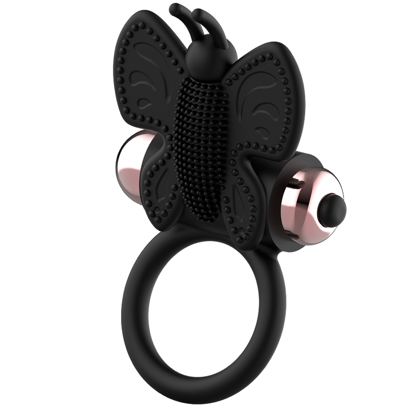 COQUETTE CHIC DESIRE - COCK RING BUTTERFLY ANILLO VIBRADOR NEGRO / GOLD - Imagen 5