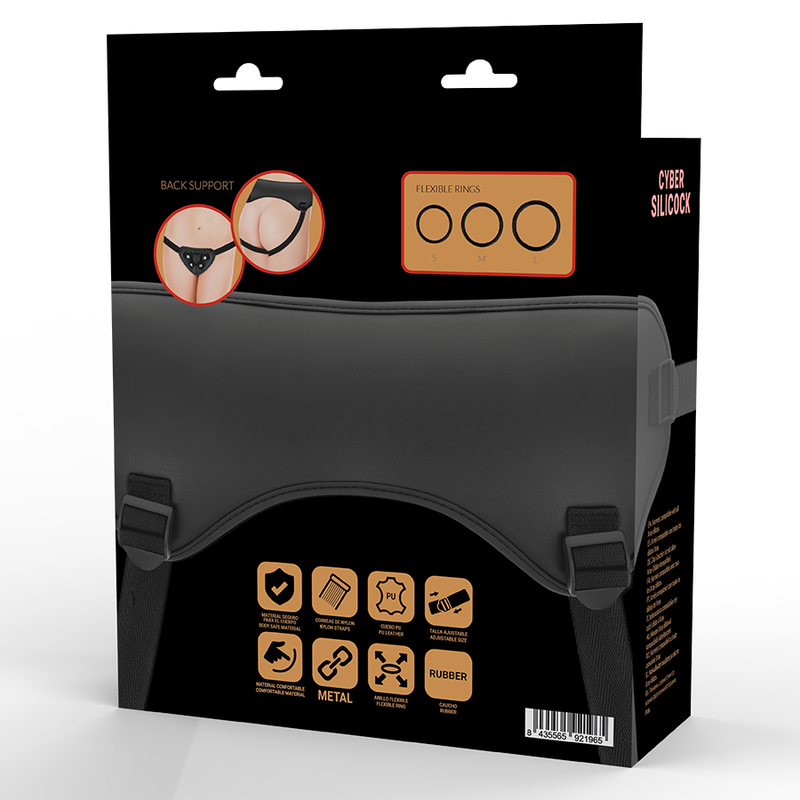 CYBER SILICOCK - ARNÉS CON 3 ANILLAS SILICONA - Imagen 4