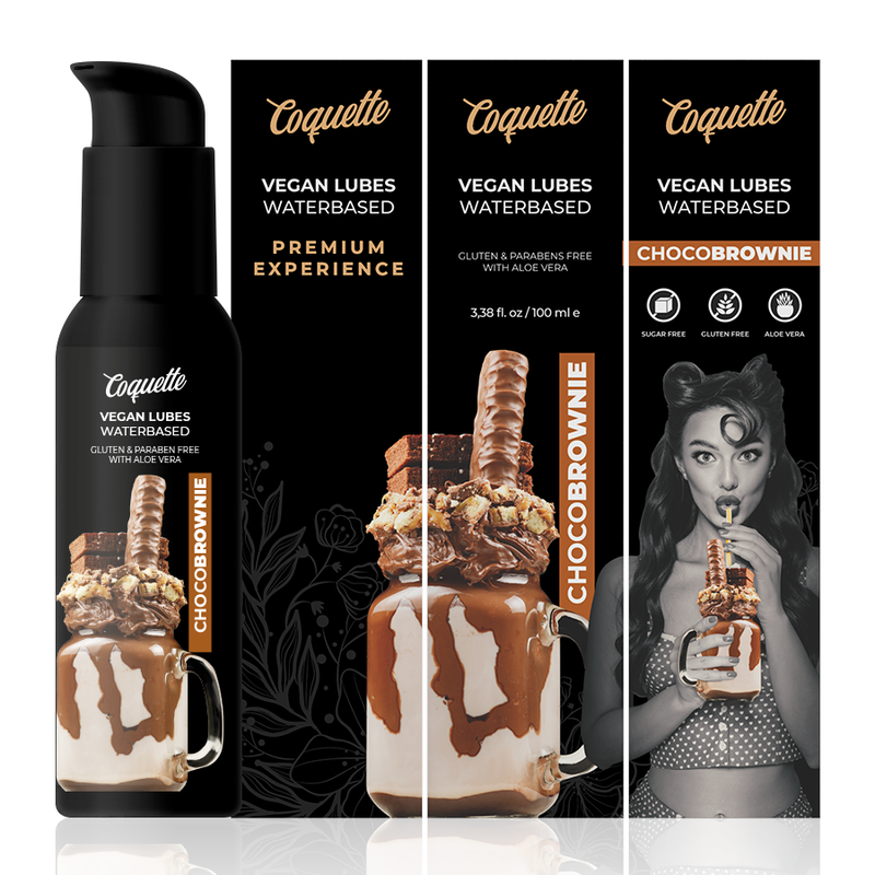 COQUETTE CHIC DESIRE - PREMIUM EXPERIENCE LUBRICANTE VEGANO CHOCOBROWNIE 100ML - Imagen 3