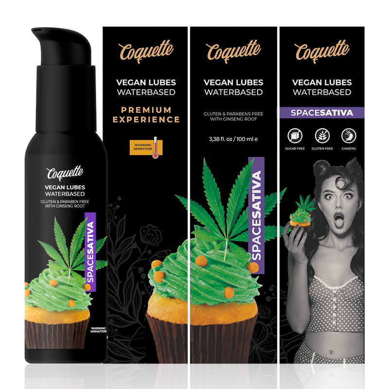 COQUETTE CHIC DESIRE - PREMIUM EXPERIENCE LUBRICANTE VEGANO SPACE SATIVA 100 ML - Imagen 3