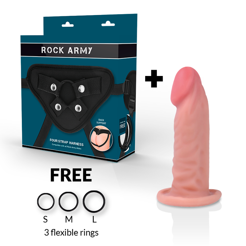 ROCKARMY - ARNES + DUAL DENSITY TIGER DILDO REALISTA 14 CM -O- 4.46 CM - Imagen 2